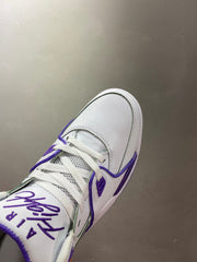 Nike Air Flight 89 White and Purple Sneakers 652-11