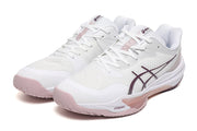 ASICS White and Pink Court Sneakers