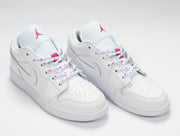 Jordan Air Jordan 1 Low White and Pink Sneakers