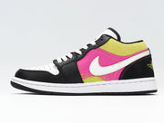 Nike Air Jordan 1 Low Yellow Pink Black Sneakers CW5564-001