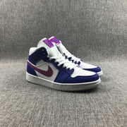 Air Jordan 1 Mid Sneakers Blue Pink 554724-451