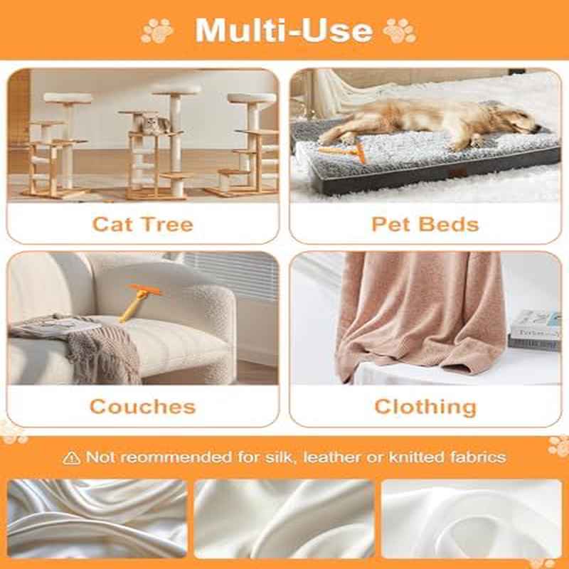 3-in-1 Carpet Rake for Pet Hair Removal with 51\