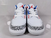 Jordan 3 Retro White Red Blue Sneakers