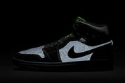 Jordan 1 High FlyEase Gray and Volt Green CV3018-001