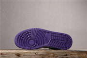 Air Jordan 1 Low White Black Orange Purple Sneakers 553558-125