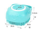 🛁 Pet Silicone Bath & Massage Brush — 2-in-1 Shampoo Dispenser